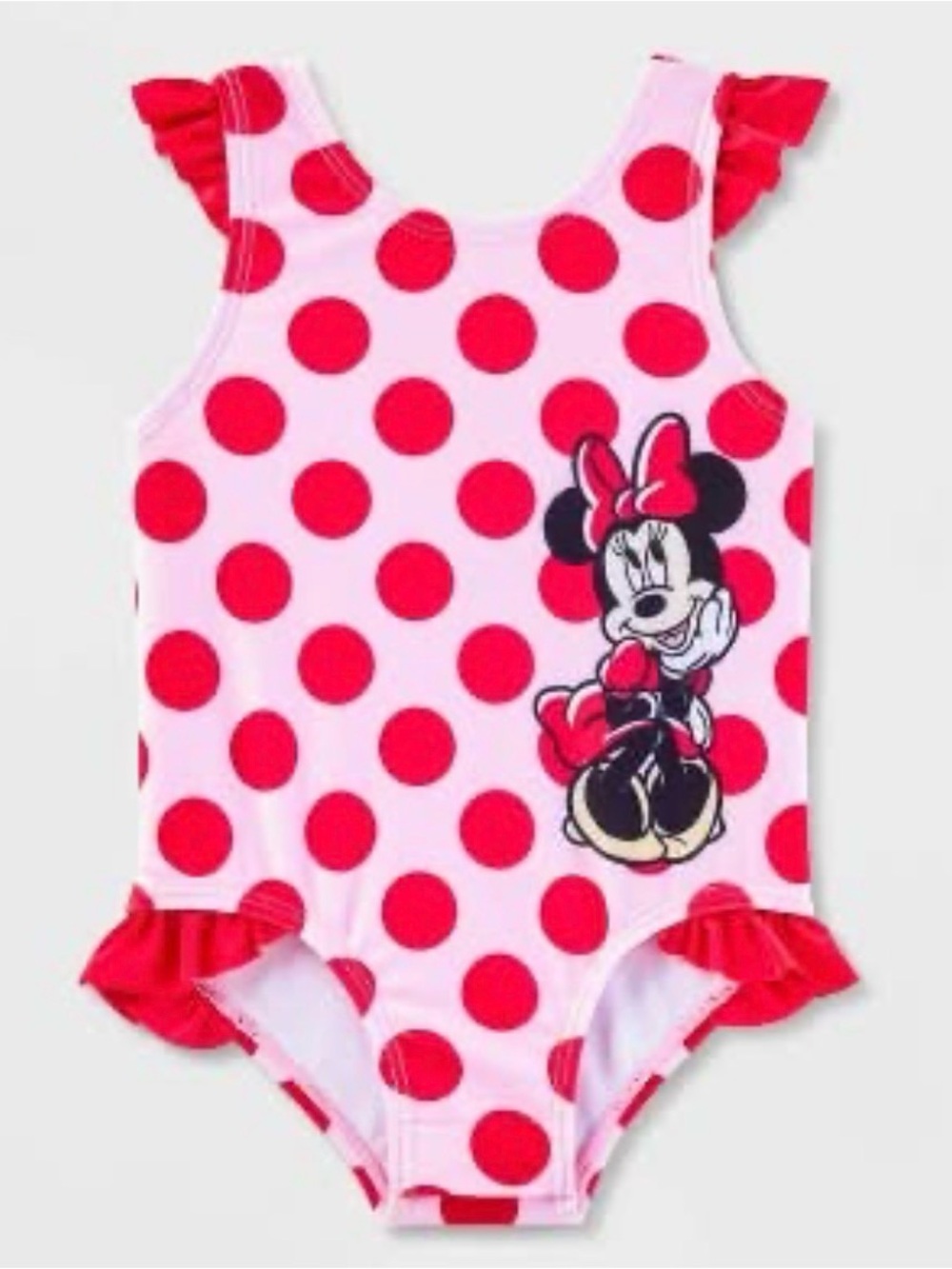 Disney Pink and Red Polka Dot Minnie One-Piece